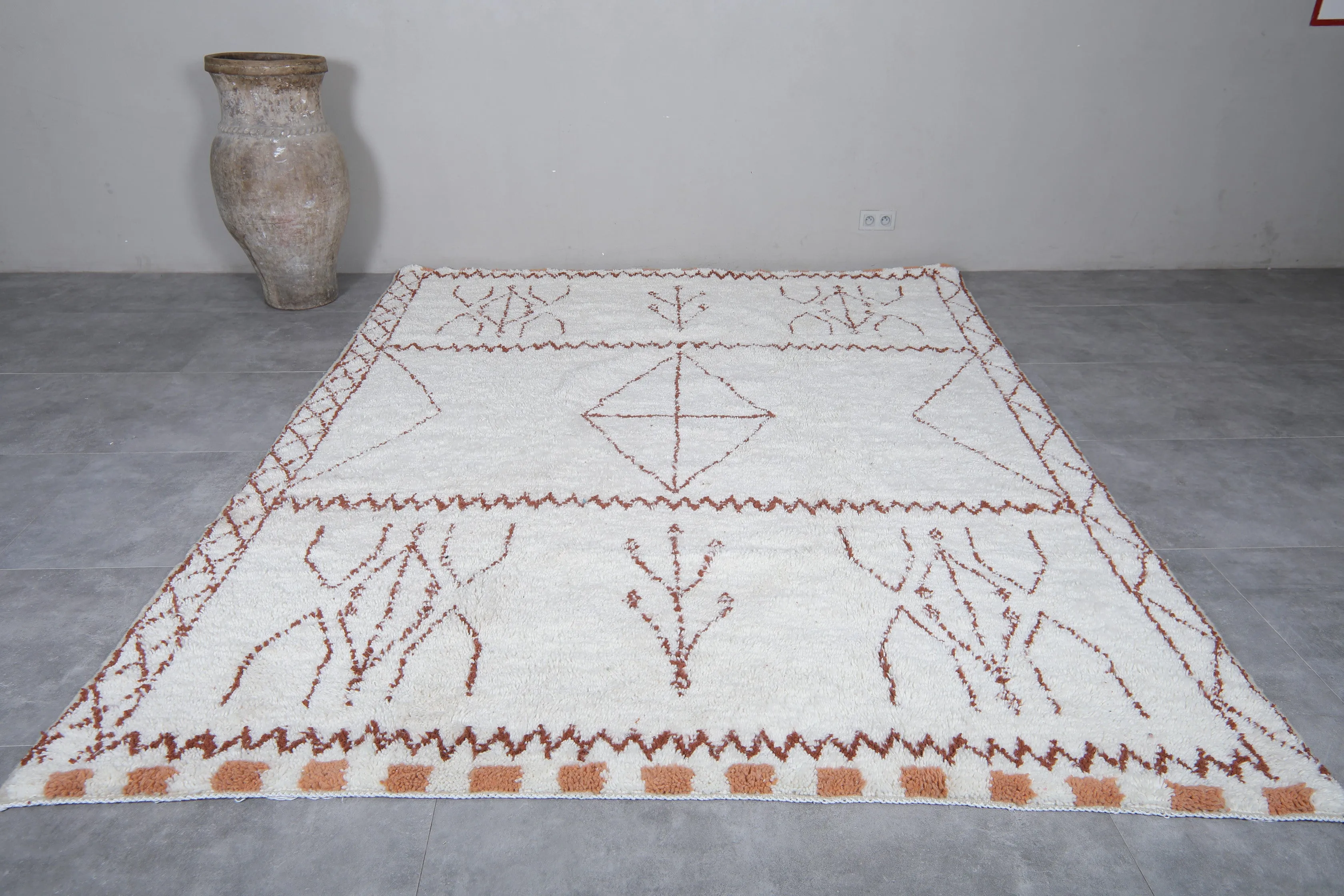 Handmade Beni ourain rug - Berber rug - Hand Knotted rug