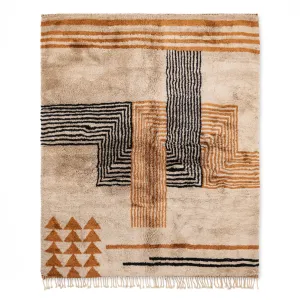 Harmony of Shapes - Luxury Shag Moroccan Rug