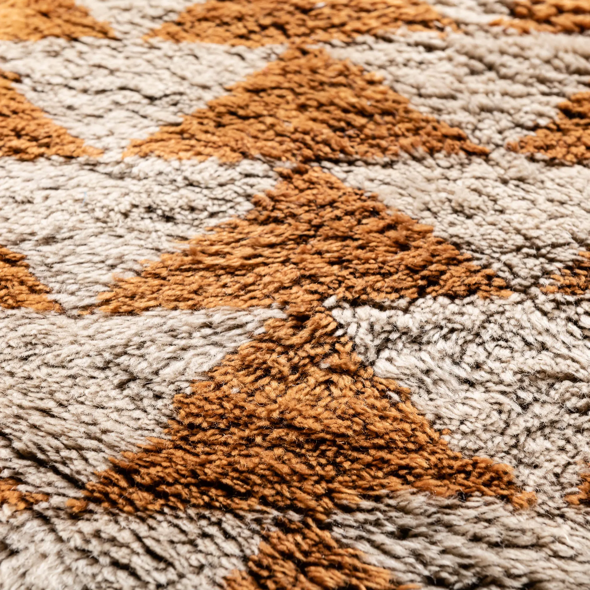 Harmony of Shapes Round - Luxury Shag Moroccan Rug