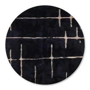 Heart Beat Round - Luxury Shag Moroccan Rug
