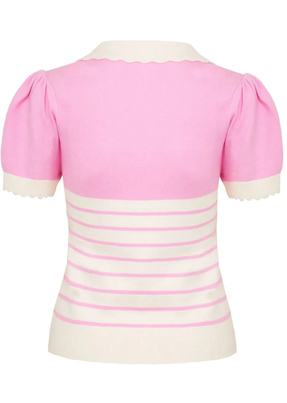 Hell Bunny Jennie Bow 40's Top Pink