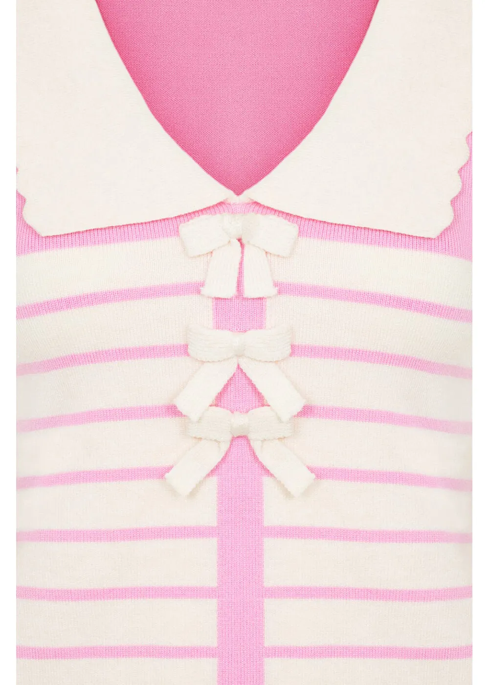Hell Bunny Jennie Bow 40's Top Pink