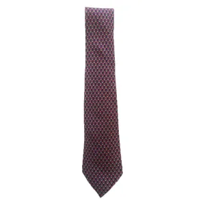 HERMES Classic Fleur-de-Lis Silk Necktie