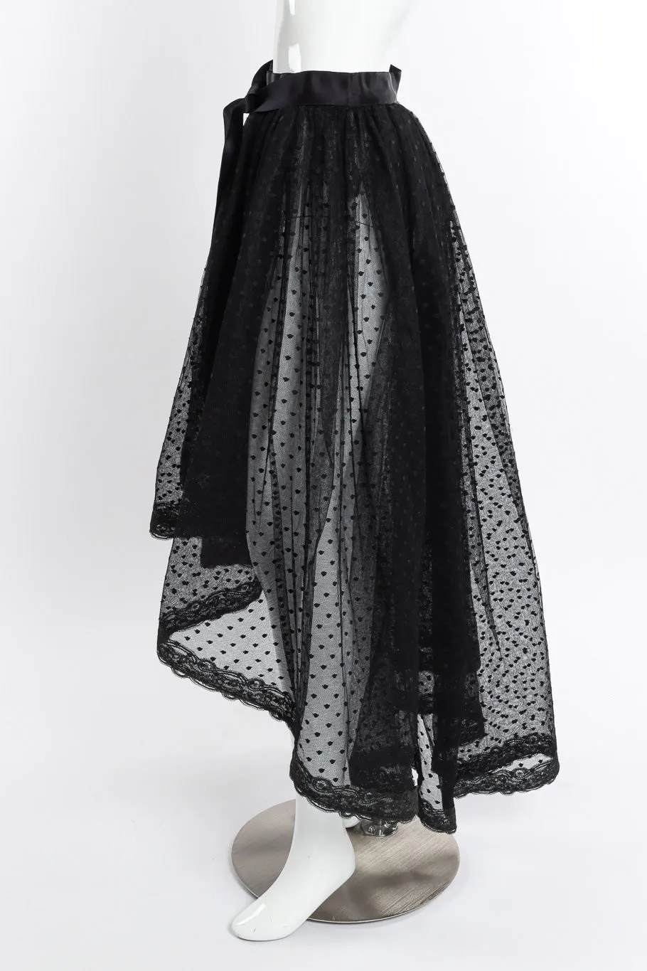 High Low Dotted Tulle Skirt