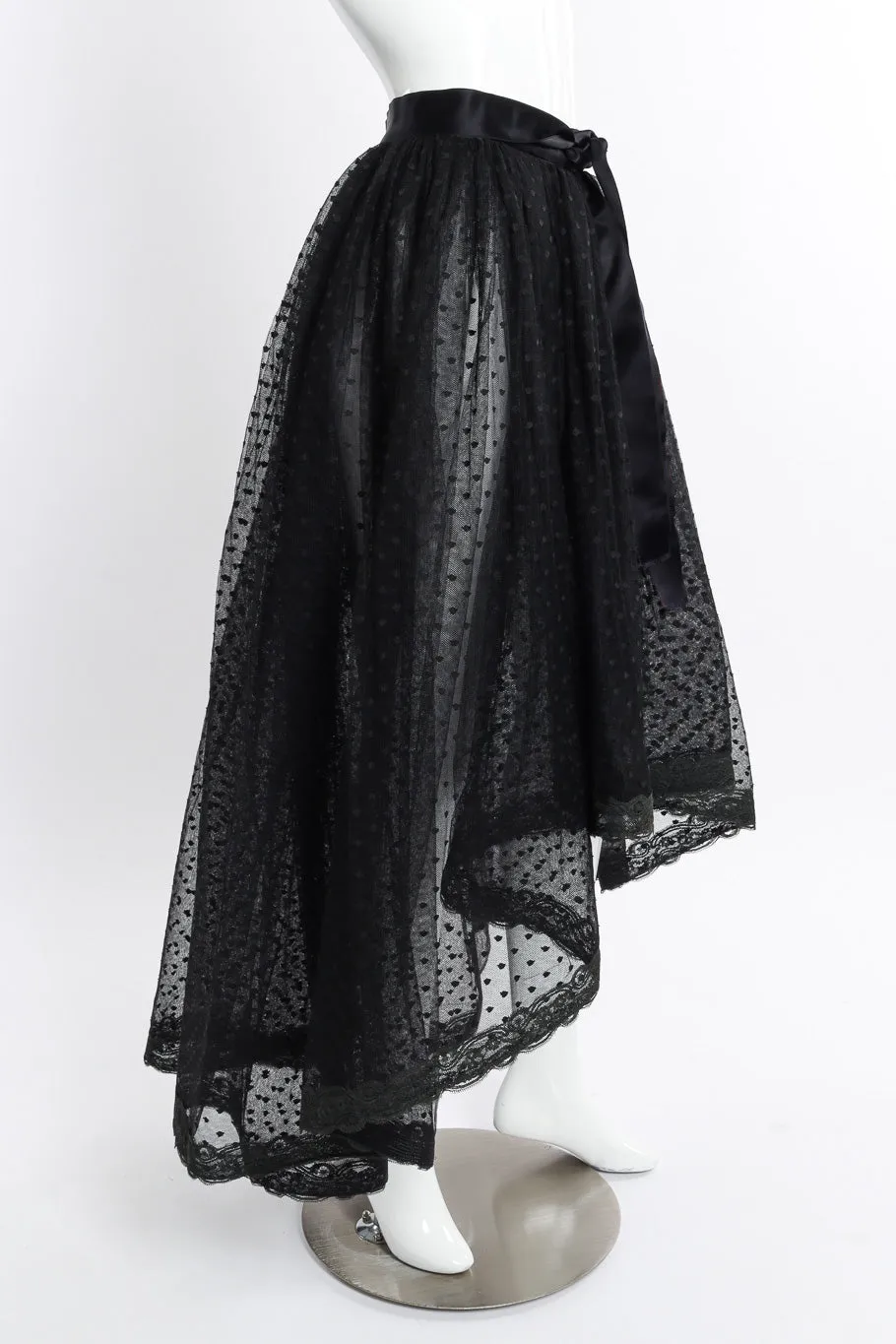 High Low Dotted Tulle Skirt