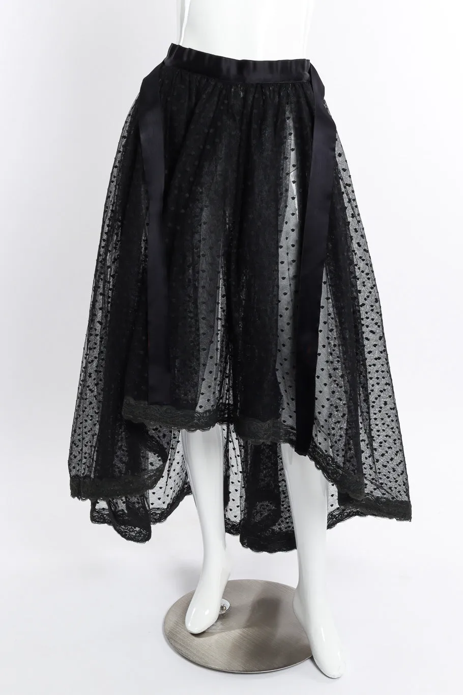 High Low Dotted Tulle Skirt