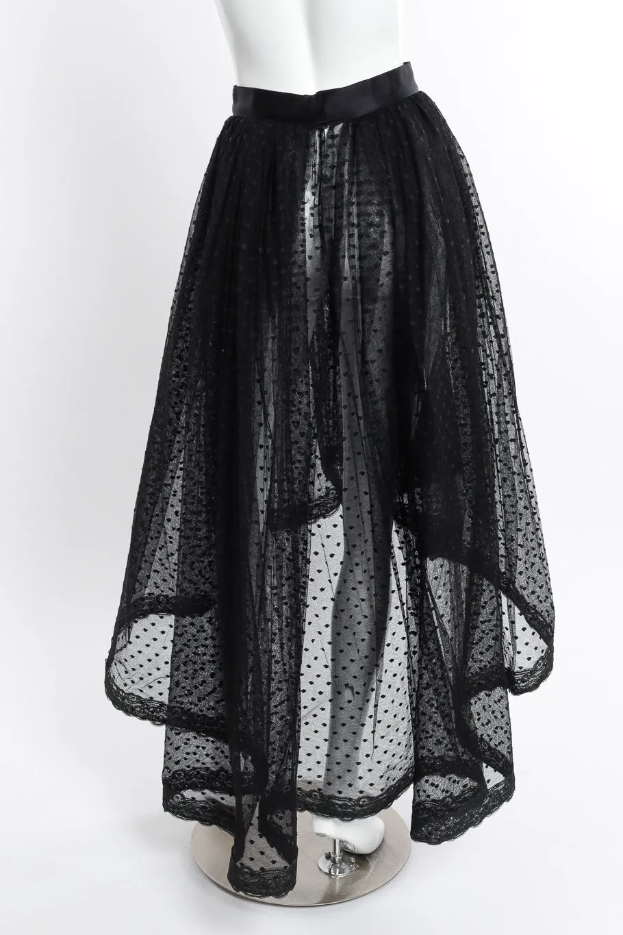 High Low Dotted Tulle Skirt