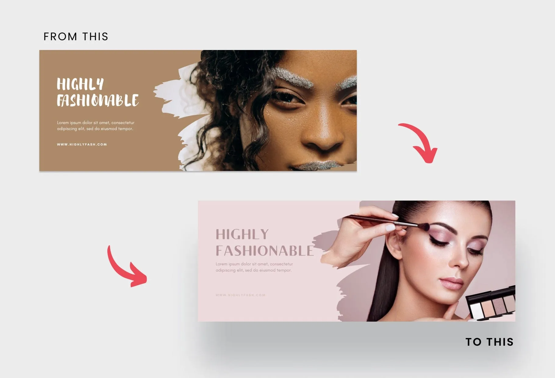 Highly Fashionable Studio Facebook Cover for Photographers Editable Canva Template