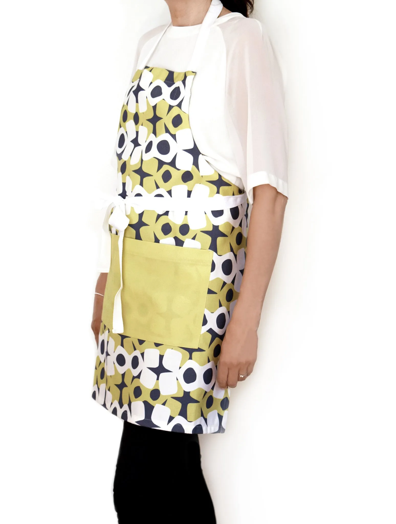 Hoop Linen Cotton Apron – Charcoal Moss