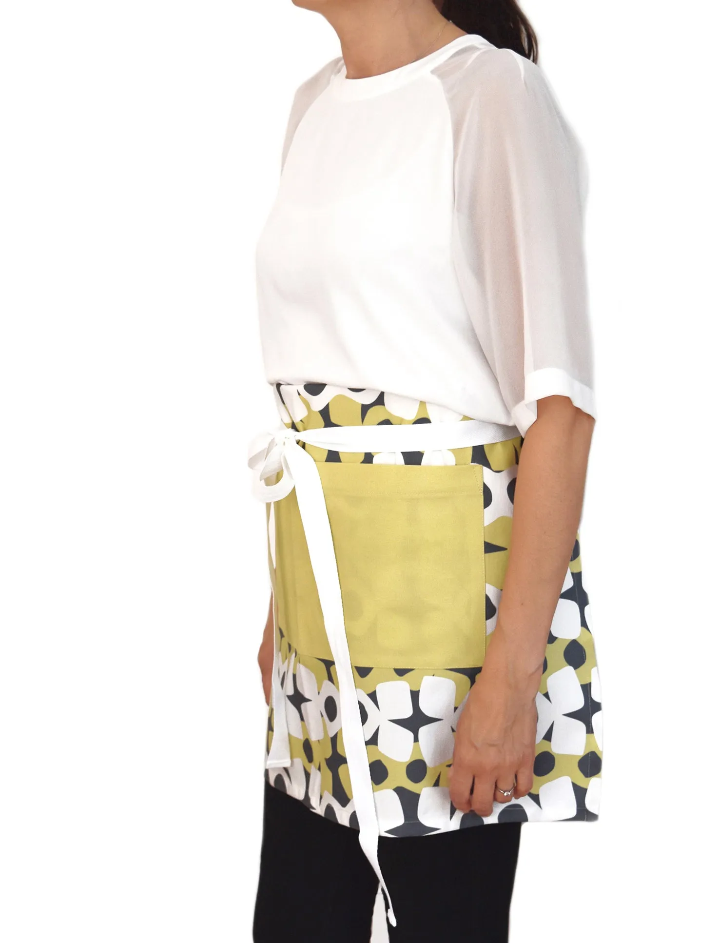 Hoop Linen Cotton Apron – Charcoal Moss