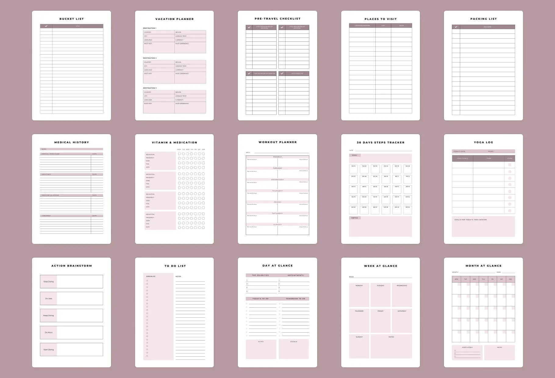 Household Management Planner Canva Template
