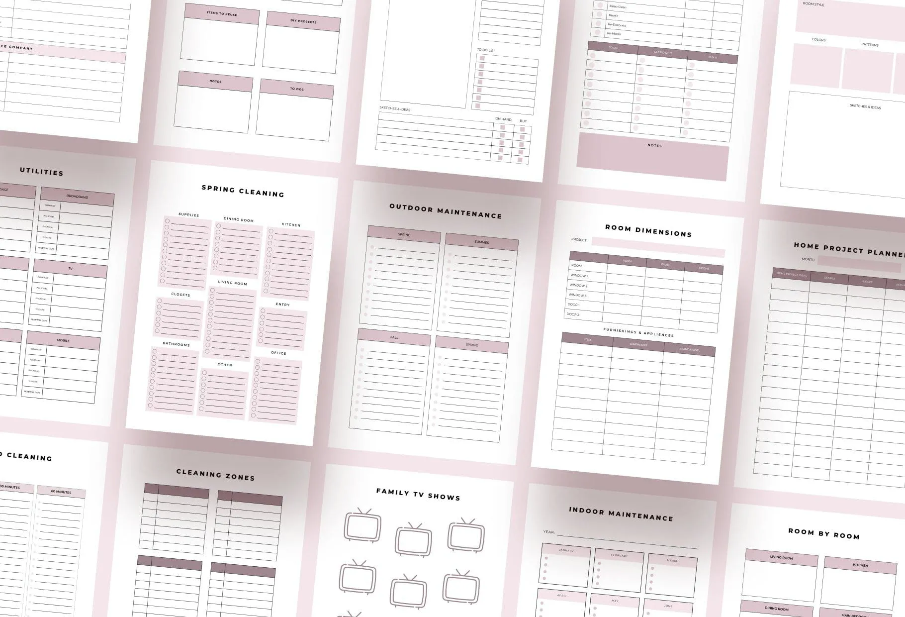 Household Management Planner Canva Template