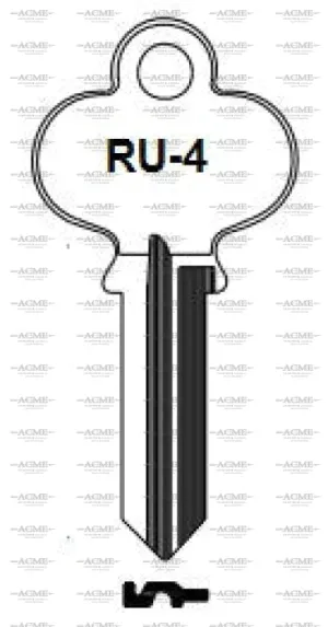 Ilco RU4 1011P Box of 50 Key Blanks for Russwin Locks | AcmeKey.ca USA & Canada