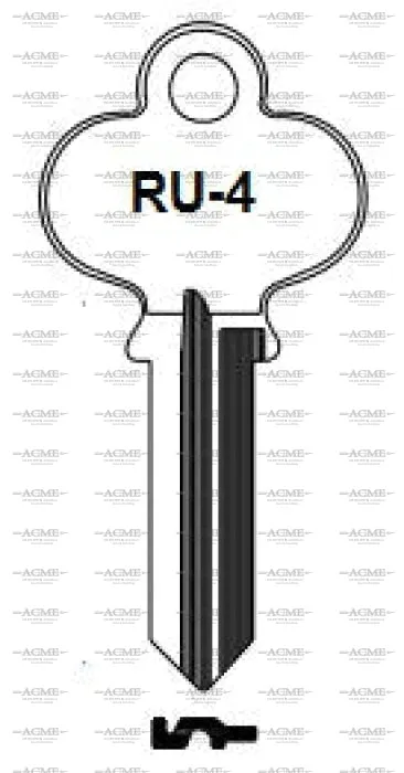 Ilco RU4 1011P Box of 50 Key Blanks for Russwin Locks | AcmeKey.ca USA & Canada