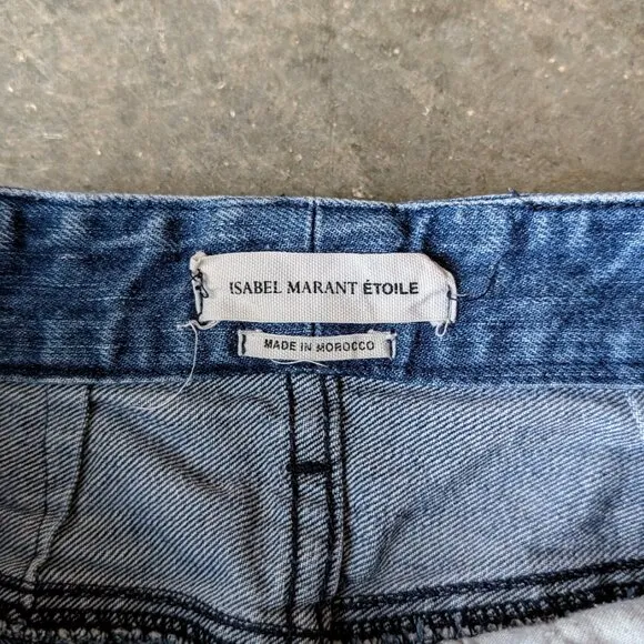Isabel Marant Etoile Tuxedu Stripe Side Tape Denim Skinny Jeans size 36