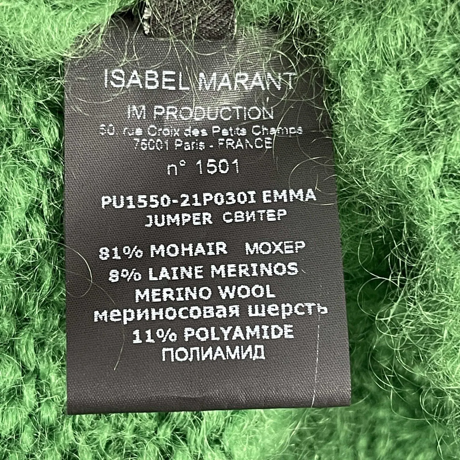 Isabel Marant - Excellent - Emma Knit Wool Sweater - Green - 34 - XS - Top