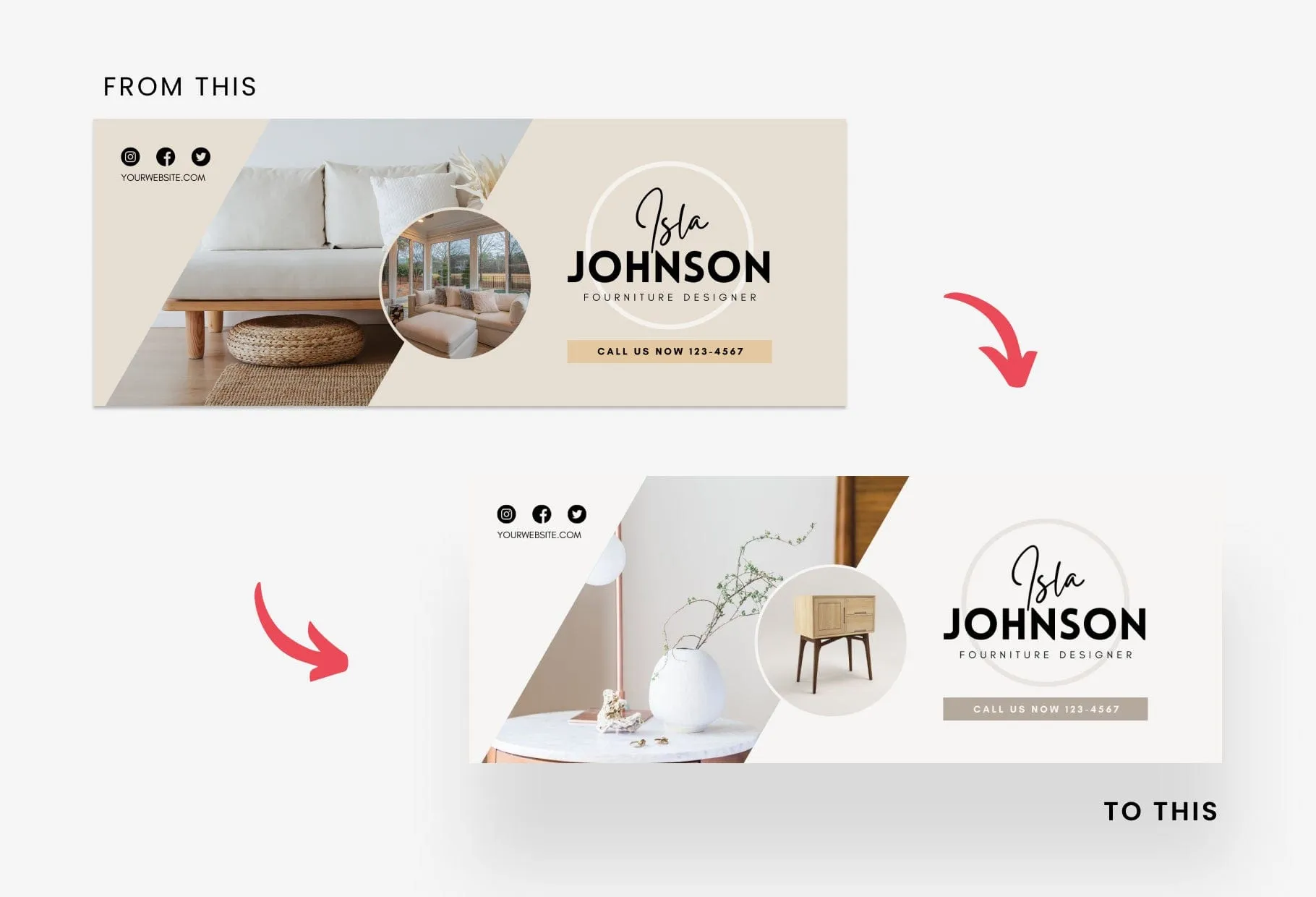Isla Facebook Cover Canva Template