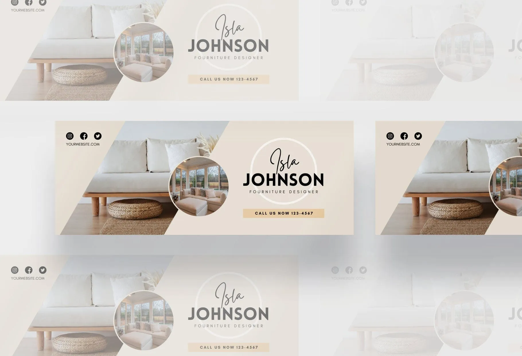Isla Facebook Cover Canva Template