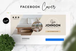 Isla Facebook Cover Canva Template