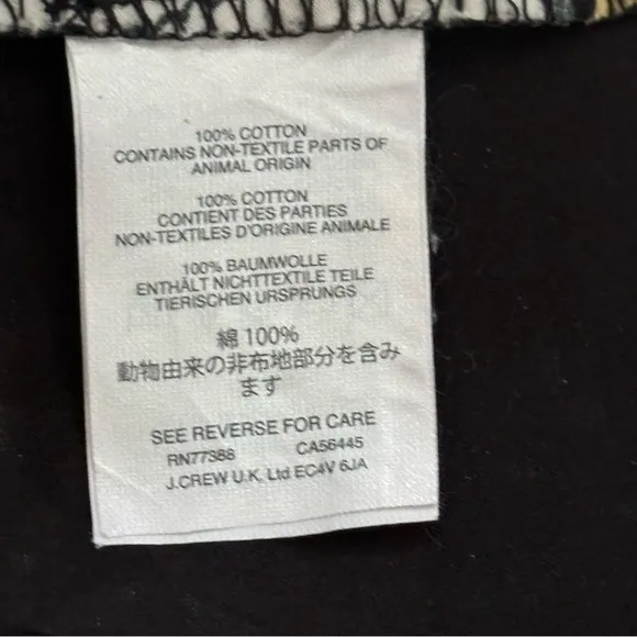 J. CREW POSTCARD SPAIN PRINTED NOVELTY MIDI SKIRT SZ 0