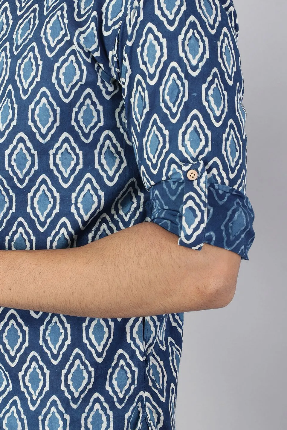Jaipur 100%  Cotton Indigo Kurta Shirt