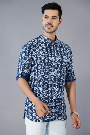 Jaipur 100% cotton Indigo kurta shirt