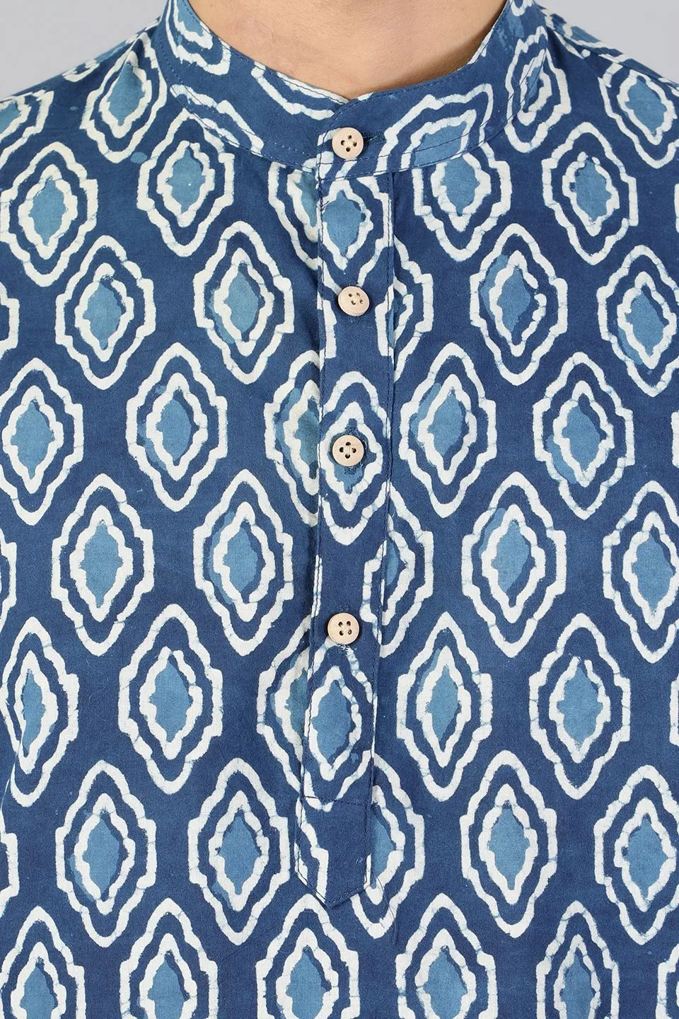 Jaipur 100%  Cotton Indigo Kurta Shirt