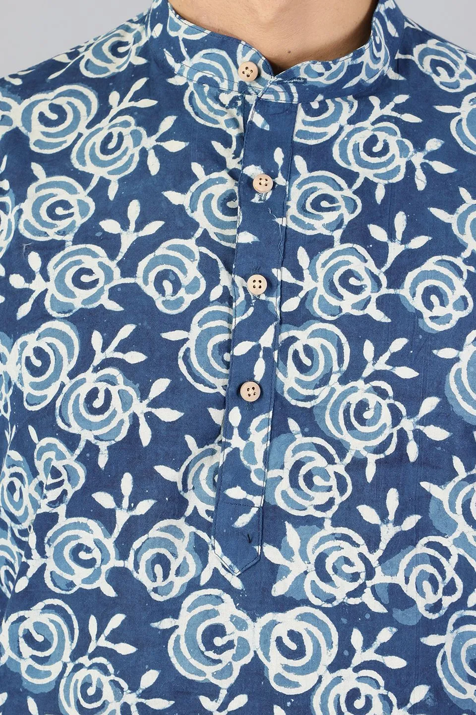 Jaipur 100%  Cotton Indigo Kurta Shirt