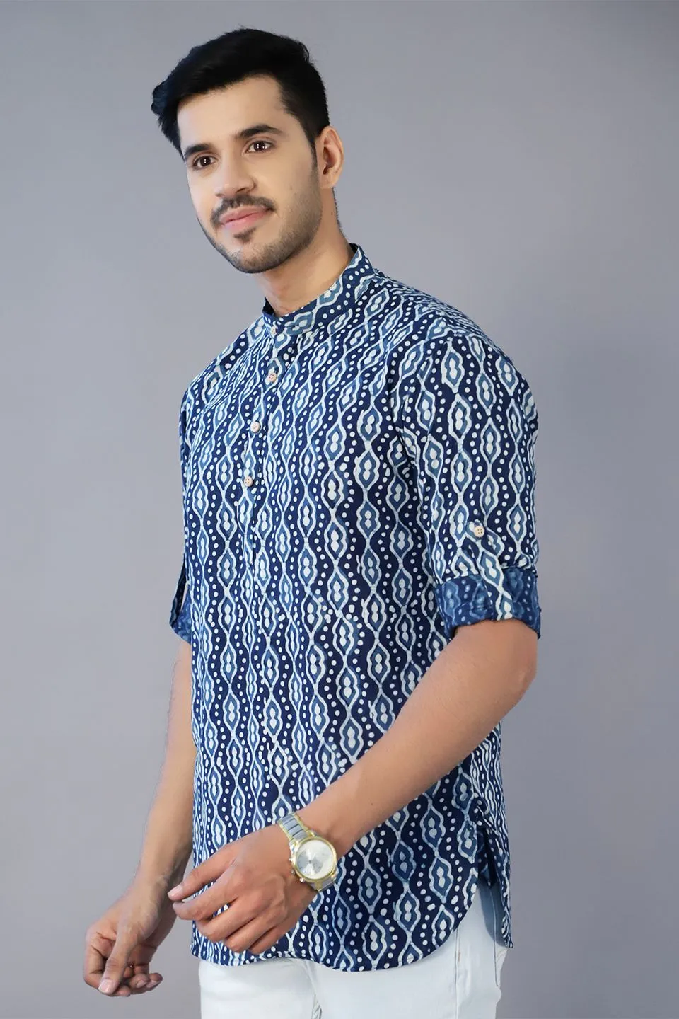Jaipur 100% cotton Indigo kurta shirt