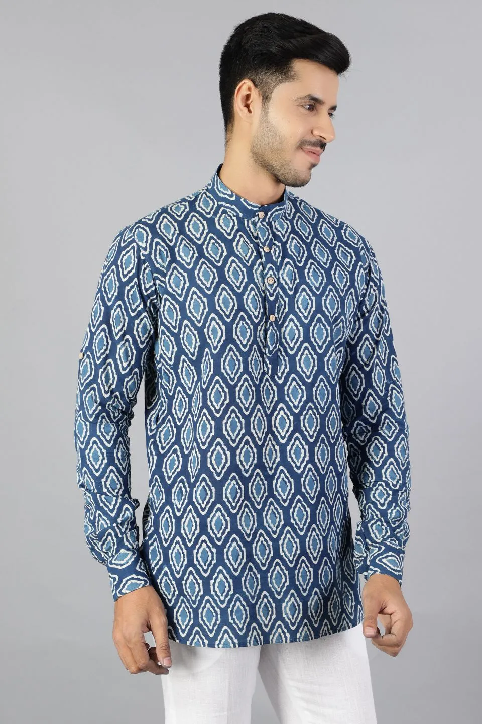 Jaipur 100%  Cotton Indigo Kurta Shirt