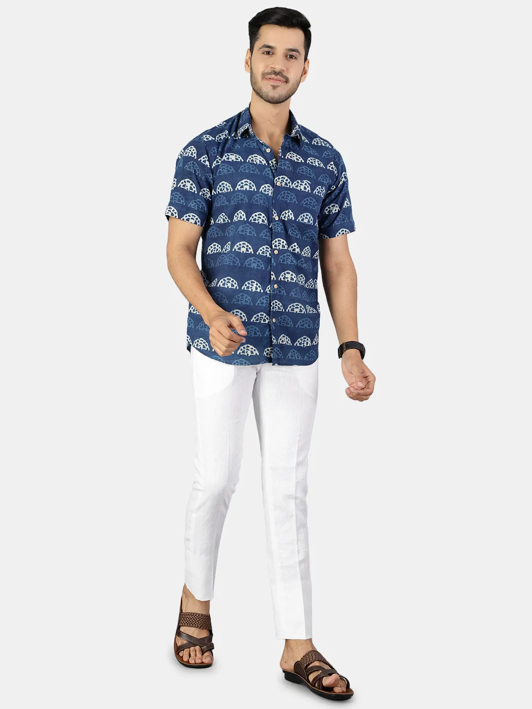 Jaipur 100% Cotton Indigo Shirt
