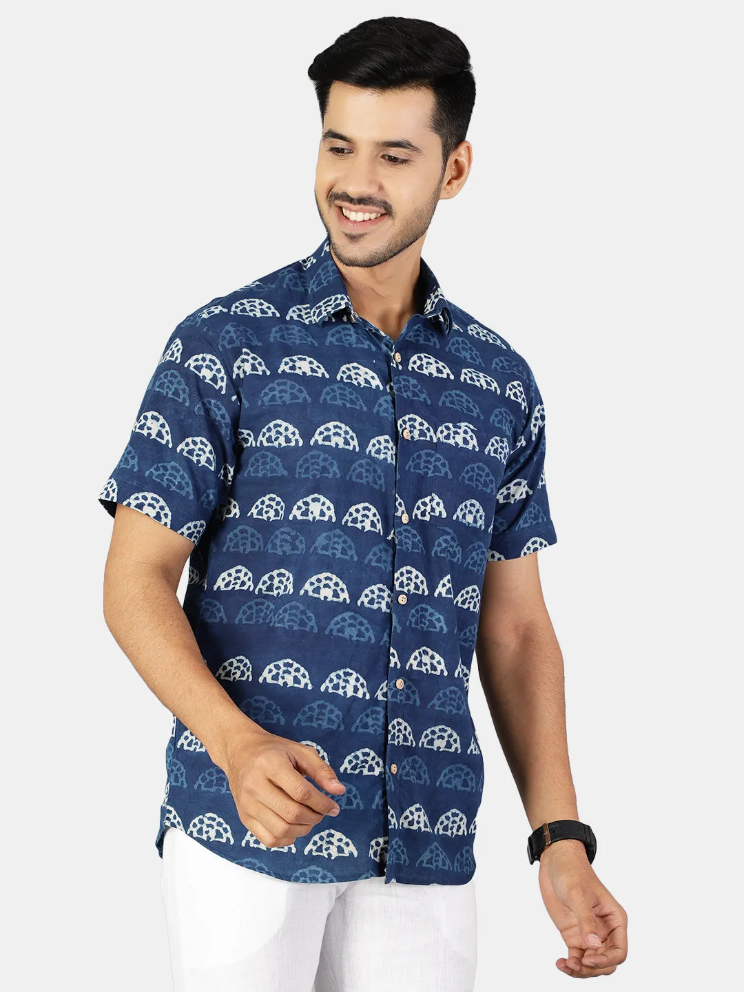 Jaipur 100% Cotton Indigo Shirt