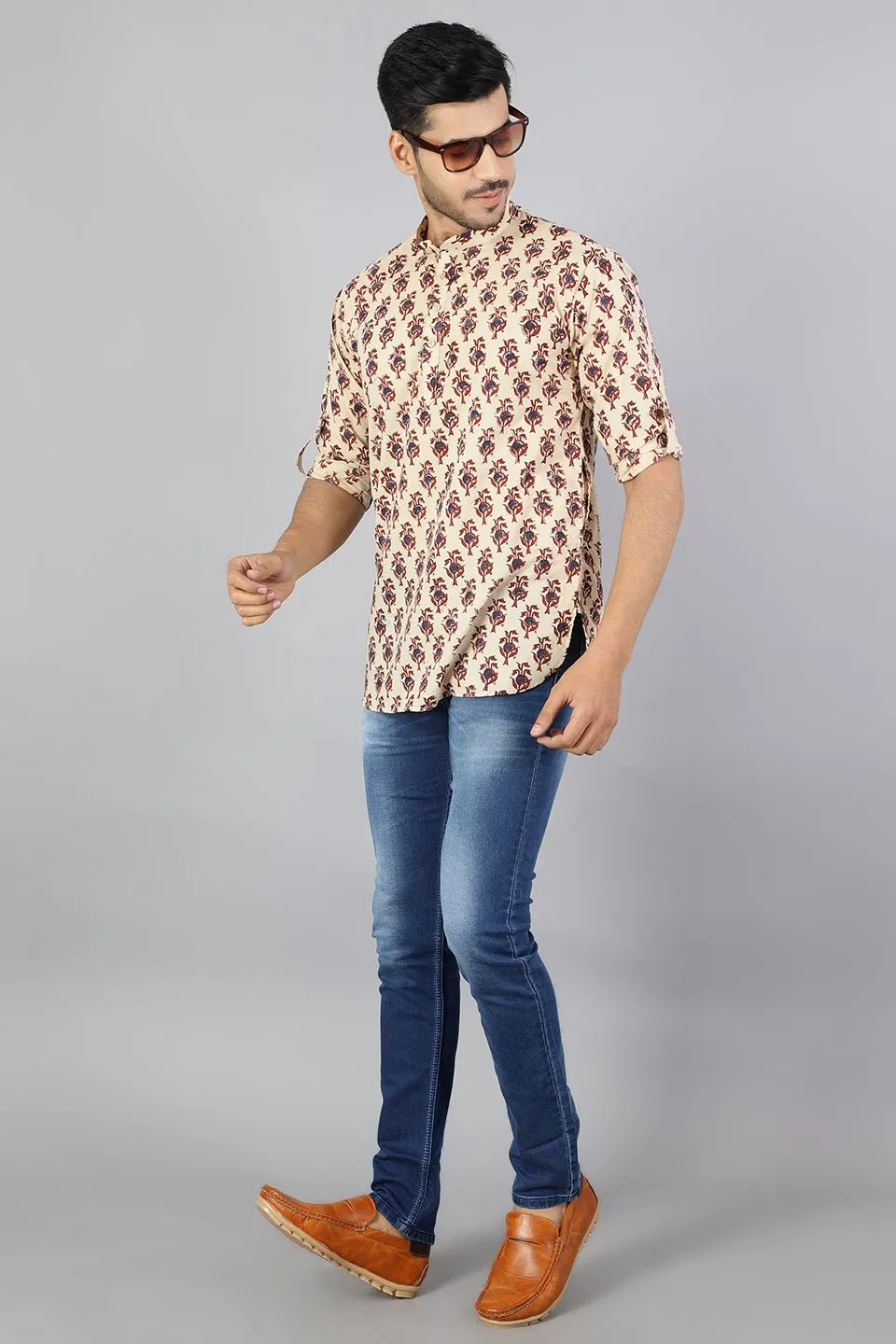 Jaipur 100%  Cotton Multicolored Kurta Shirt