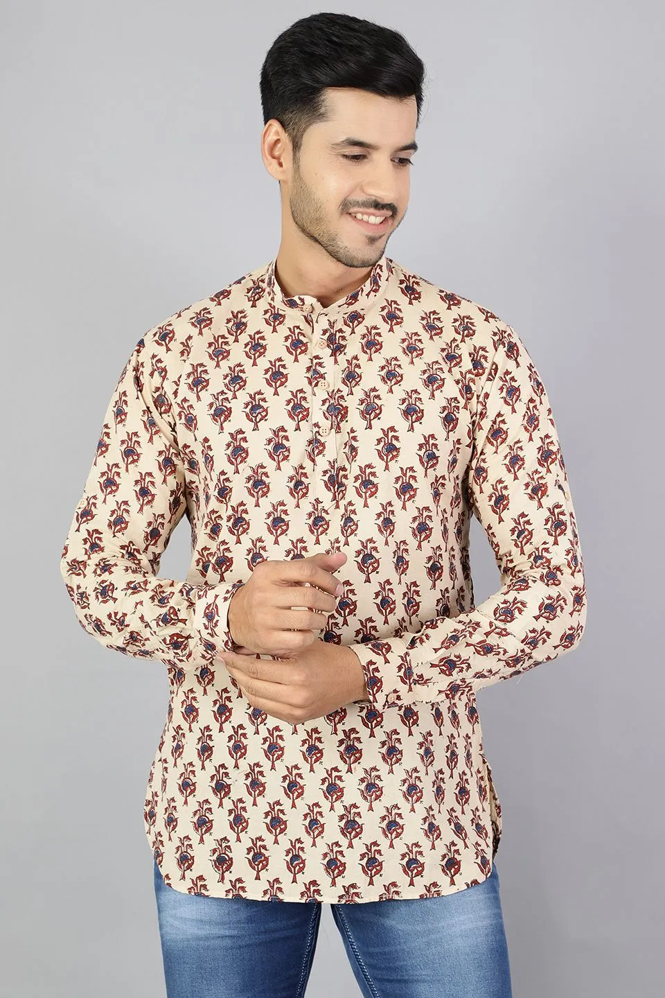 Jaipur 100%  Cotton Multicolored Kurta Shirt