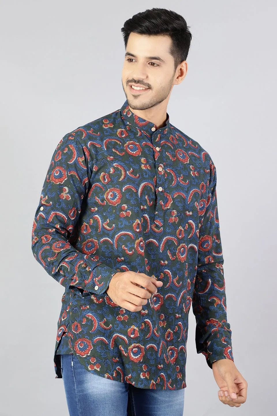 Jaipur 100%  Cotton Multicolored Kurta Shirt