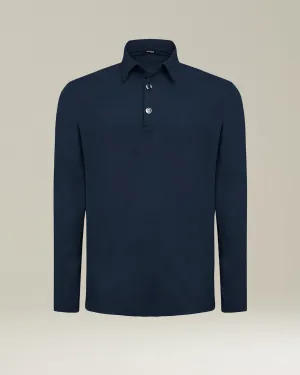 JERSEY POLOSHIRT L/S COTTON