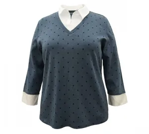 Karen Scott Petite Cotton Layered Look Top