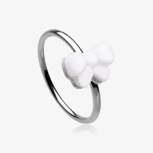 Kawaii Pop Fluffy Bow-Tie Bendable Hoop Ring