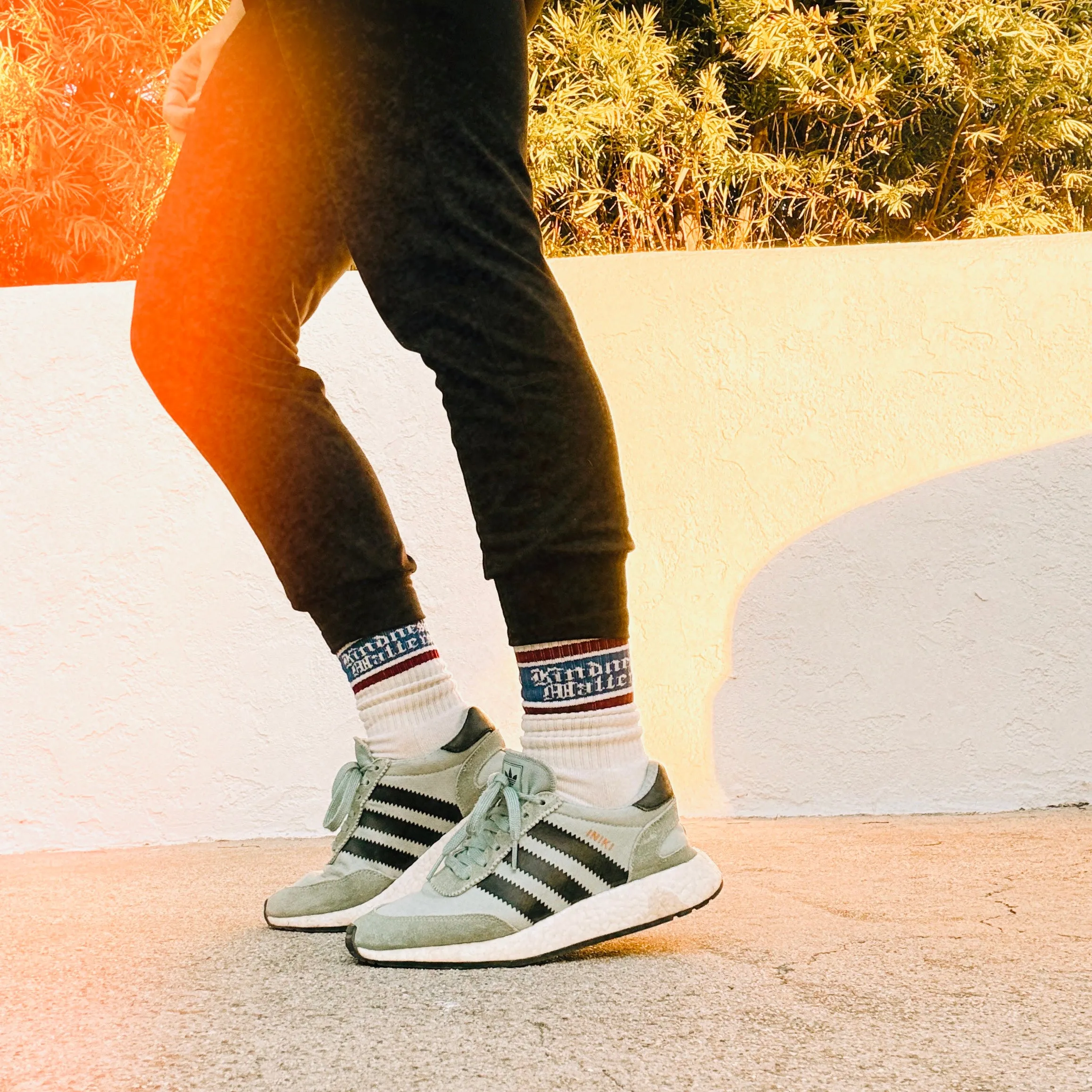 KINDNESS MATTERS STRIPED CREW SOCKS