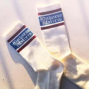KINDNESS MATTERS STRIPED CREW SOCKS