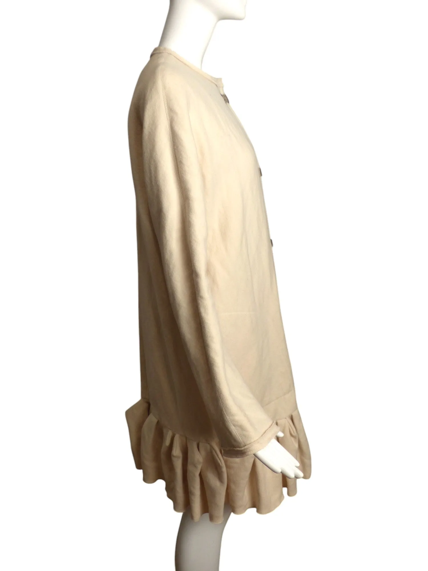 LANVIN- 2007 Ivory Wool Coat, Size 10