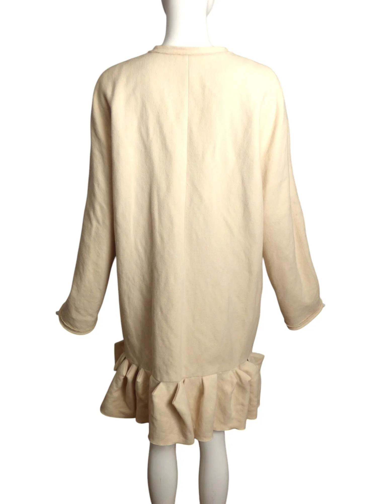 LANVIN- 2007 Ivory Wool Coat, Size 10