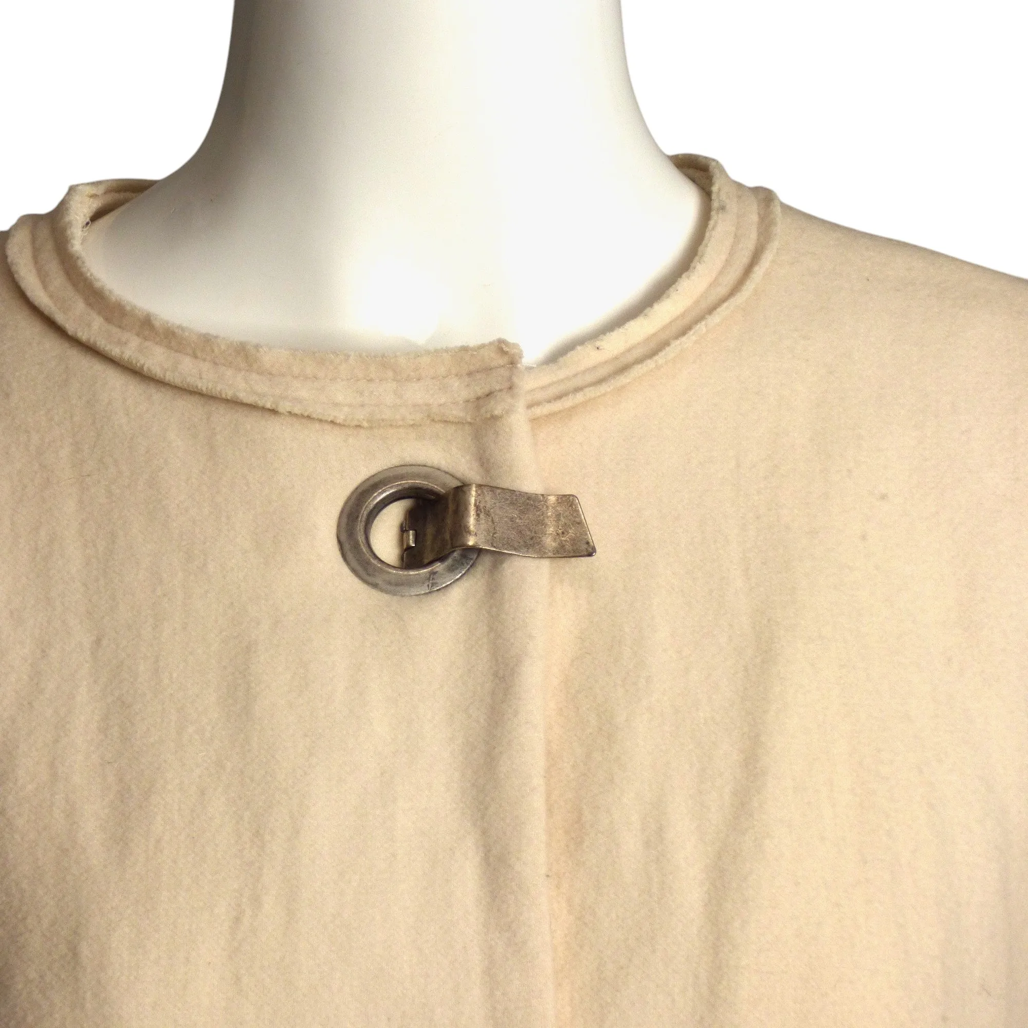 LANVIN- 2007 Ivory Wool Coat, Size 10