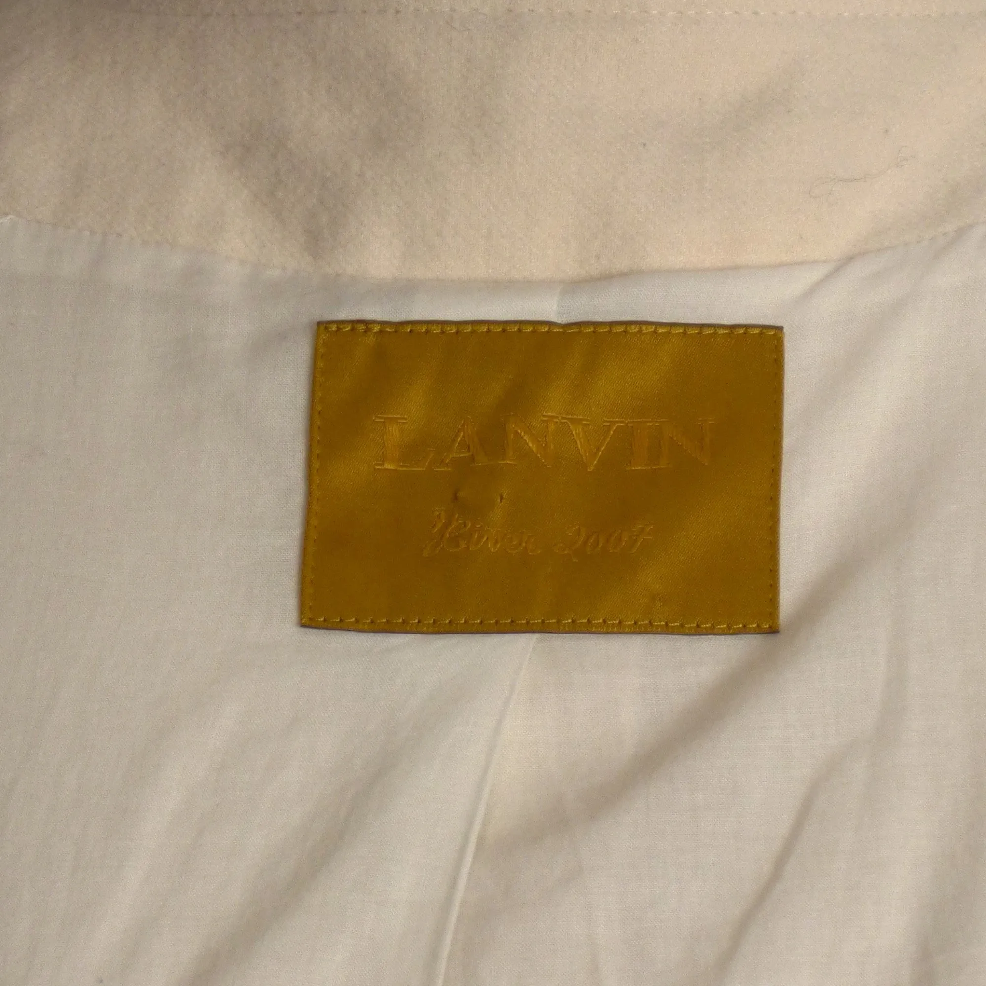 LANVIN- 2007 Ivory Wool Coat, Size 10