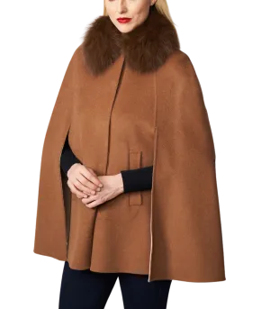 Lauren Double Face Cape Camel