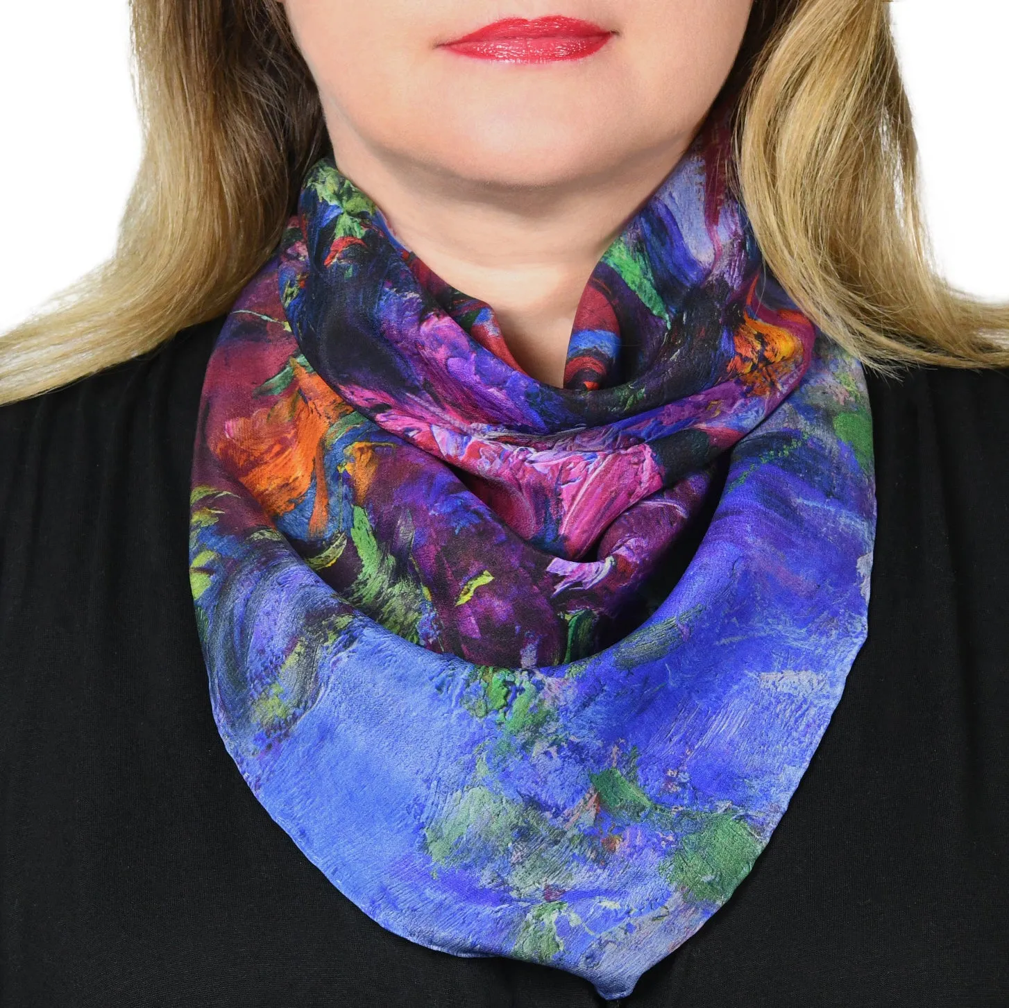 Lavender Dream, 25.5-inch Square Italian Silk Scarf