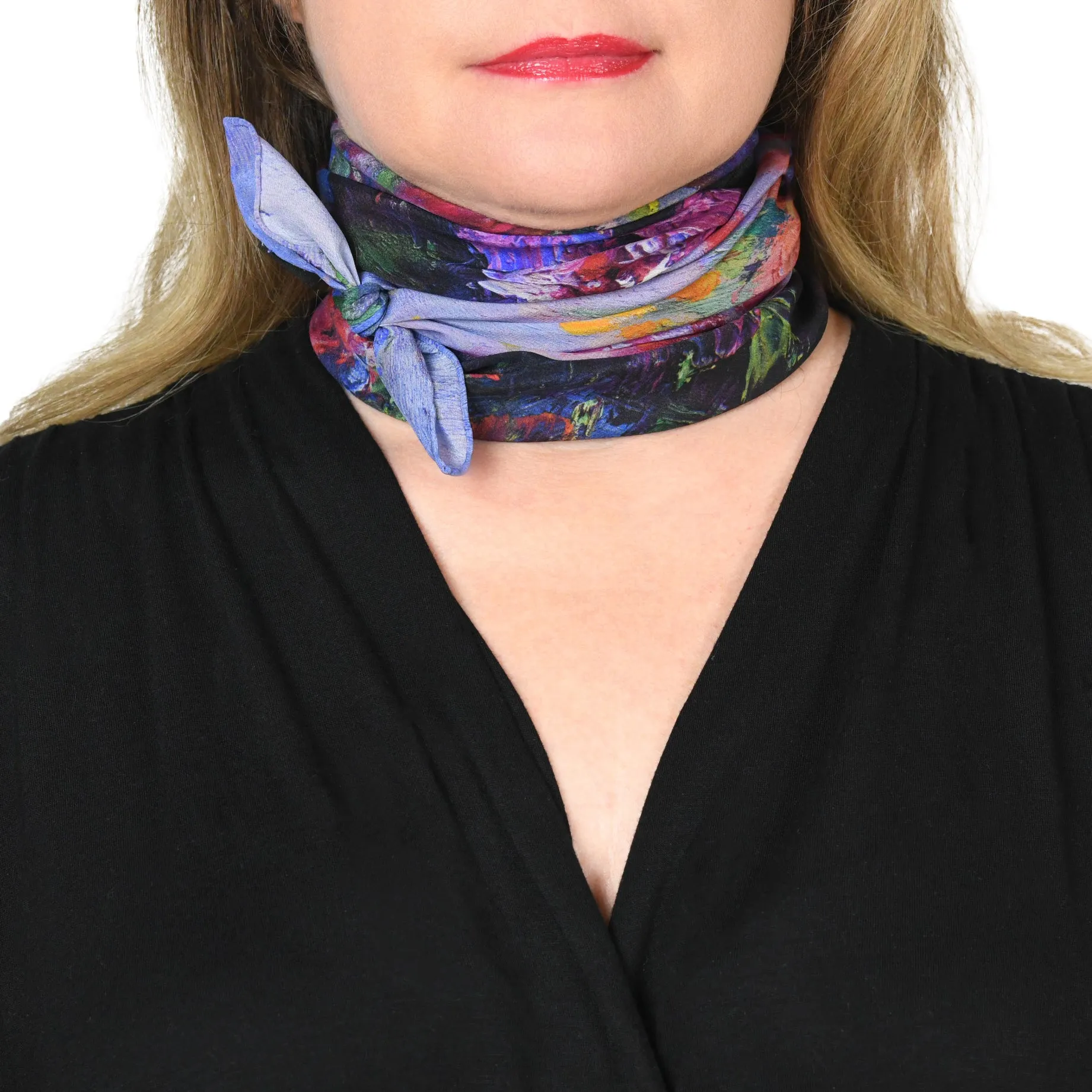 Lavender Dream, 25.5-inch Square Italian Silk Scarf