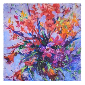 Lavender Dream, 25.5-inch Square Italian Silk Scarf