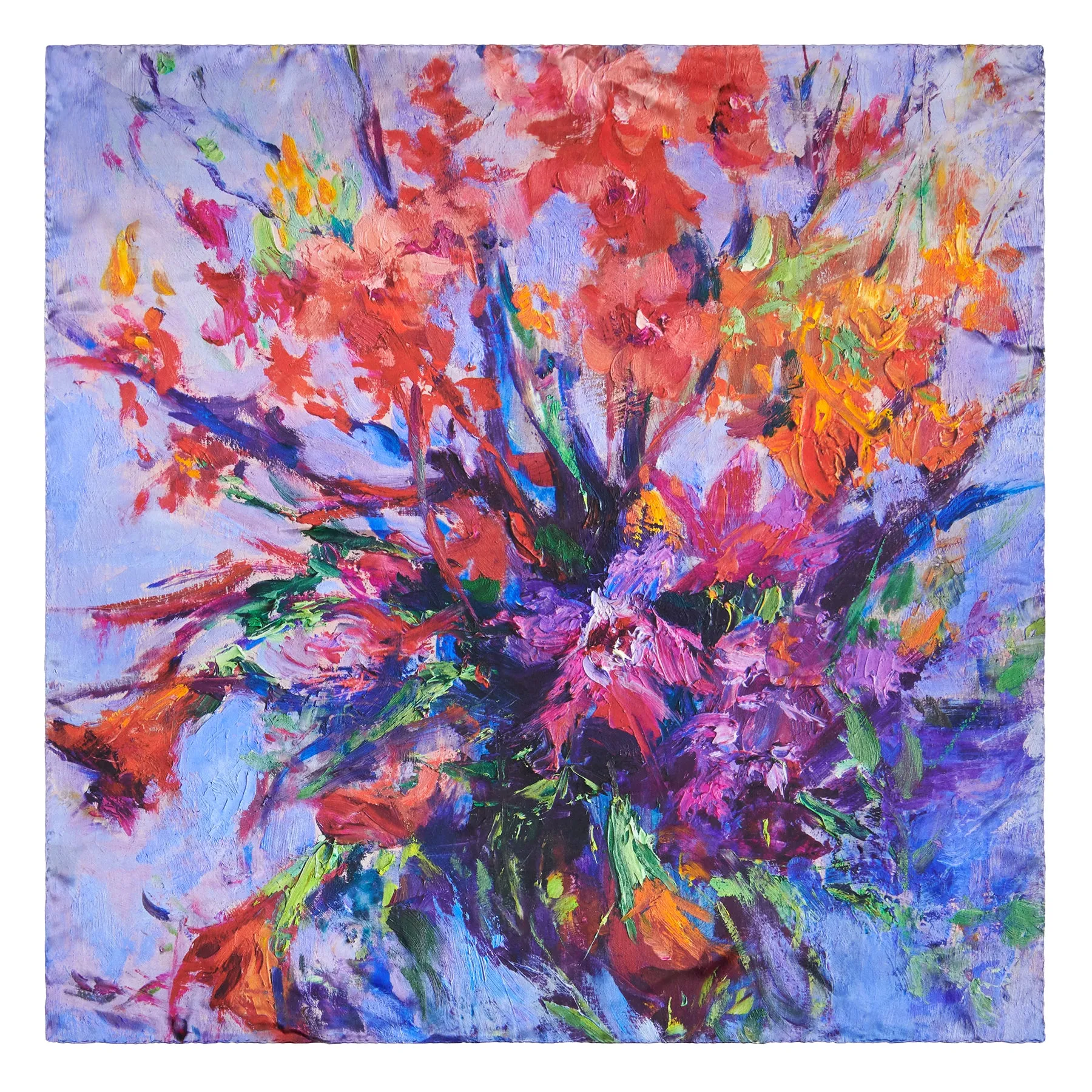 Lavender Dream, 25.5-inch Square Italian Silk Scarf