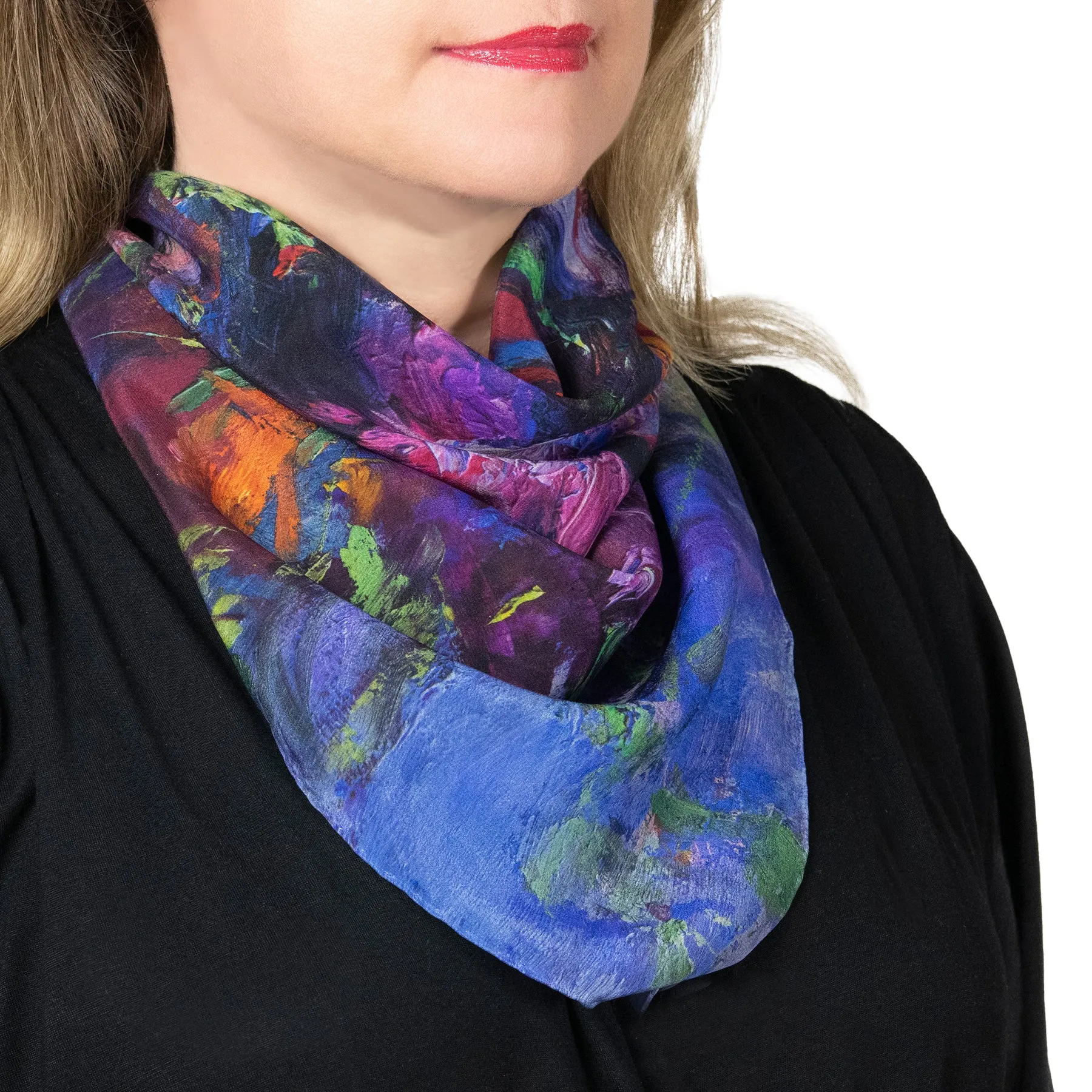 Lavender Dream, 25.5-inch Square Italian Silk Scarf